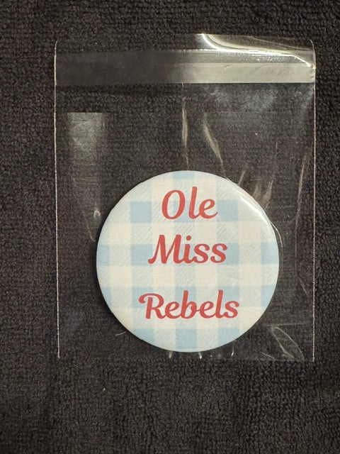 Ole Miss Rebels on a light blue checkered background