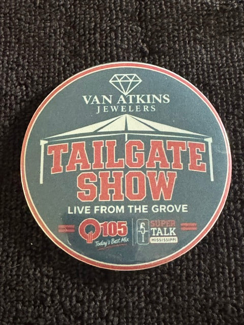 Van Atkins Jewelers Tailgate Show • Q105 SuperTalk Button